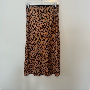 Urban Outfitters Leopard Cheetah Print Midi Skirt Medium